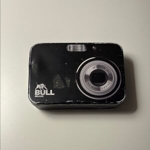 Vintage Bull Brand Black Camera Tin